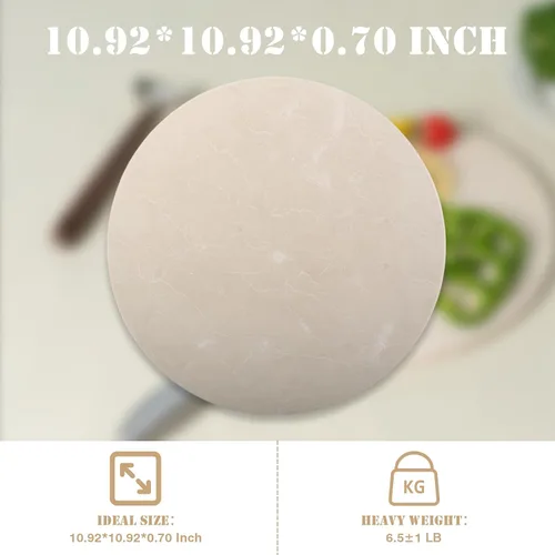 Vista 3 de Koville Tabla de cortar redonda de mármol de 11 pulgadas para encimera de cocina, tabla de mármol natural para pastelería, tabla de queso, tabla