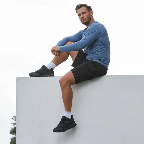 Vista 7 de FitVille Zapatos extra anchos para hombre para caminar todo el día, zapatos deportivos anchos para pies planos, ajuste de arco, alivio del dolor