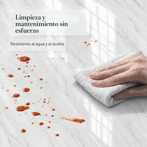 Vista 8 de Papel de contacto de mármol Very Berry Sticker (Blanco, 15.7" x 78", 1 paquete) Envoltura de encimera despegar y pegar, vinilo impermeable, amigable