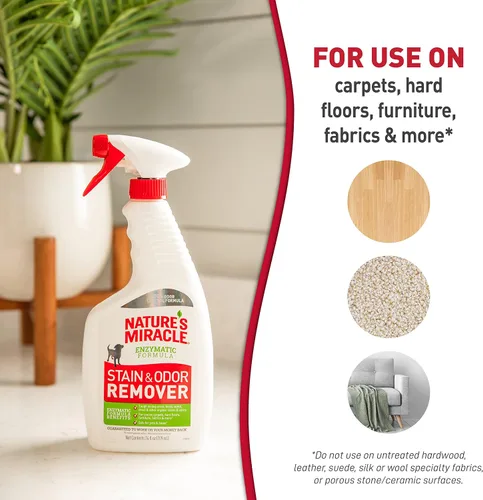 Vista 5 de Removedor de manchas y olores de perros, fórmula enzimática para desastres cotidianos, de Nature's Miracle, 709 ml