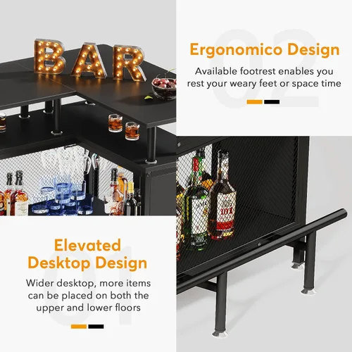 Vista 6 de LITTLE TREE Home Bar Unit Mini Licor Mesa Gabinete