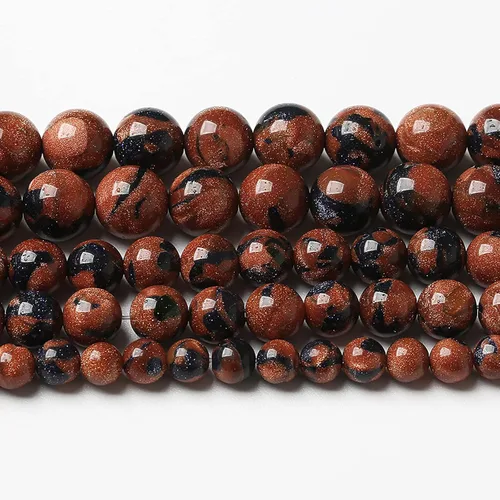Vista 55 de 36 piezas de cuentas sueltas de espacio de jade de epidoto verde y rojo natural de 10 mm, cuentas redondas para hacer joyas DIY, collares, pulseras