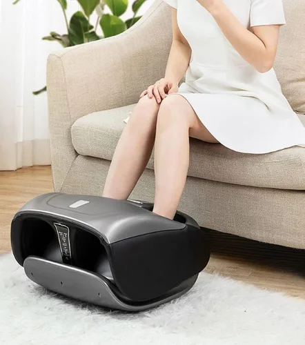 Vista 3 de TOEWOE Masajeador de pies con calor, masajeador Shiatsu de pies y pantorrillas, masajeador de pies de amasamiento profundo para aliviar el dolor