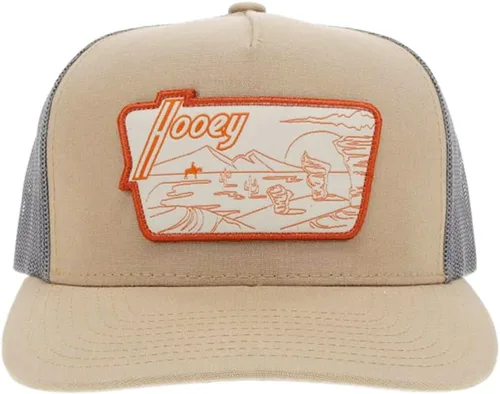 Vista 5 de HOOEY Gorra ajustable de malla de camionero Snapback (Davis - 2141T-TNGY), Beige Bronceado