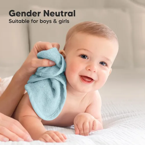Vista 8 de Paquete de 6 paños de viscosa suave y absorbente de bambú para cara, cuerpo, toallas de bebé para recién nacidos, niños, niños pequeños, bebés