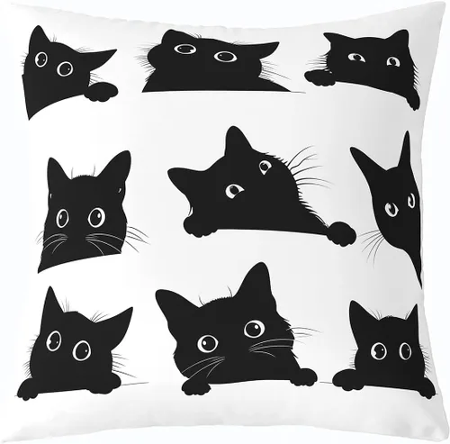 Vista 9 de Juego de 2 fundas de almohada con estampado de piel de vaca de 16"x16", fundas de cojín de piel de vaca para sala de estar, dormitorio, casa