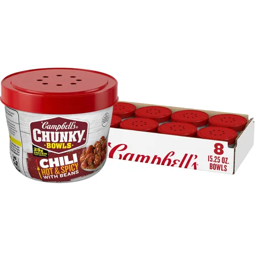Vista 20 de Campbell's Chunky Chili con Frijoles, 15.25 oz. Tazón para Microondas