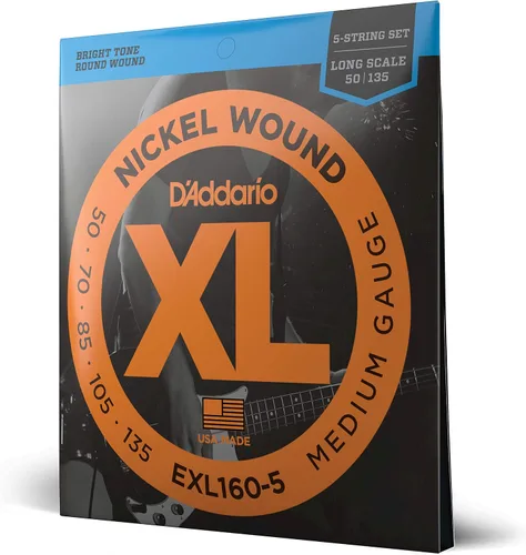 Vista 36 de D'Addario Cuerdas para Bajo Eléctrico, XL Níquel, EXL170M, Calibre Regular Ligero 45-100, Escala Media, Juego de 4 Cuerdas, Paquete de 1