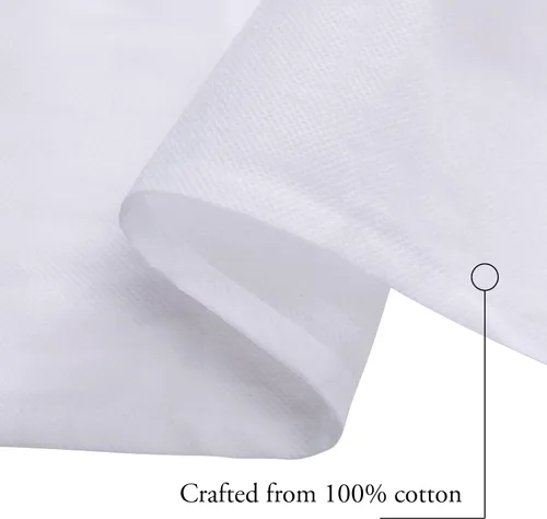 Vista 4 de Belles & Whistles Falda de cama con volantes de doble gasa, con capas de algodón, longitud de caída de 15 pulgadas, Queen, color blanco