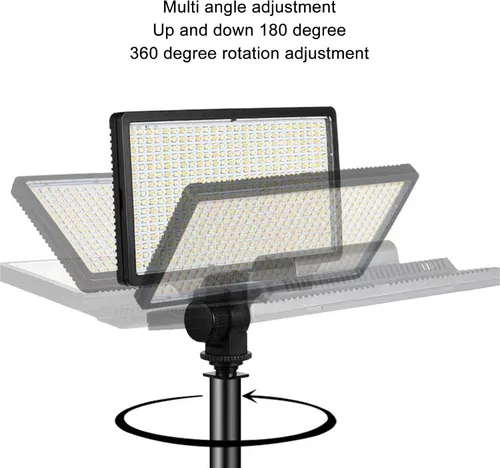 Vista 2 de Luz de video LED 32 W 416 unids Panel plano LED lámpara de luz de iluminación de fotografía Panel de iluminación de cámara Luz de relleno