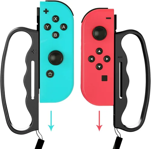 Vista 9 de ECHZOVE Grip for Switch Fitness Boxing, Handle for Nintendo Switch Boxing - 2 Packs (Black)