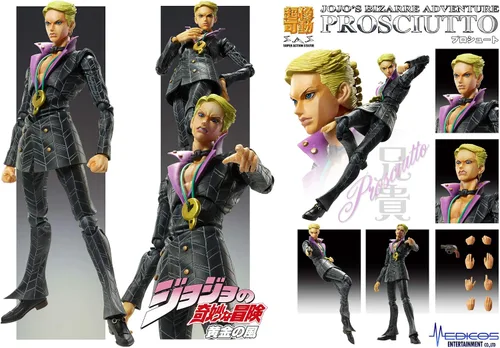 Vista 6 de MediCos JoJo's Bizarre Adventure Part 2: Chozo Kado Prosciutto - Figura de estatua de acción, multicolor, 6 pulgadas