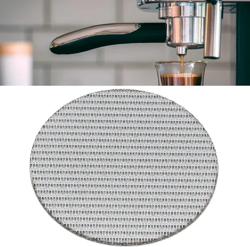 Vista 6 de Coffe Puck - Filtro de malla de malla reutilizable de acero inoxidable 316 con múltiples capas sinterizadas, para hacer café (2.303 in)