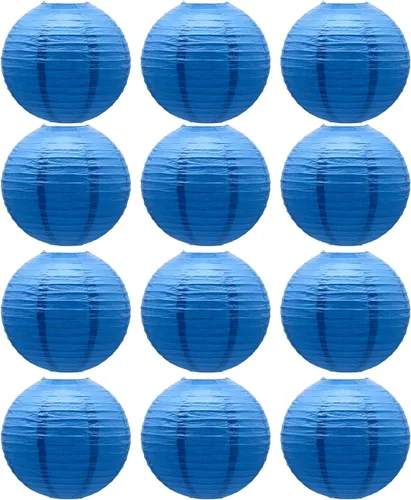 Vista 25 de Linternas de papel doradas chinas, japonesas, colgantes, redondas, para decoración de fiesta de Año Nuevo y Año Nuevo Lunar (12 unidades)