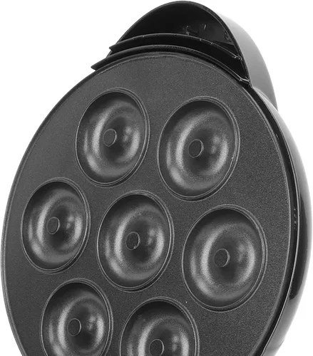 Vista 8 de Mini máquina de donas para niños, sándwich de gofres y más aperitivos, máquina eléctrica portátil para hacer donas con antiadherente para 7 donas