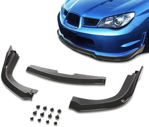 Vista 2 de G-PLUS Alerón de parachoques delantero compatible con Subaru Impreza WRX STI 2006-2007 todos los modelos CS2 estilo PP negro sin pintar parachoques