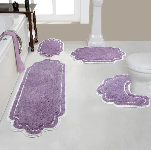 Vista 34 de Home Weavers - Tapete de baño 100% algodón copetudo, supersuave y absorbente, lavable a máquina y apto para secadora lino