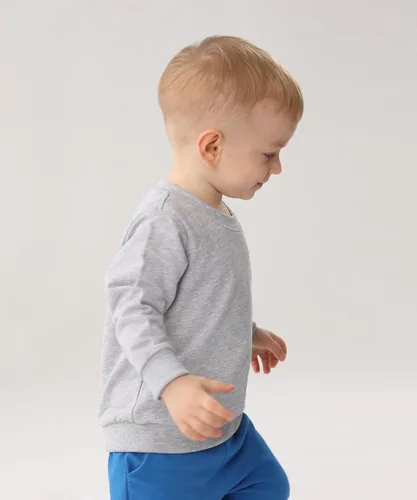 Vista 6 de GFQLONG Paquete de 2 sudaderas de algodón con cuello redondo para niños pequeños, camisetas de manga larga para bebé Negro+Gris