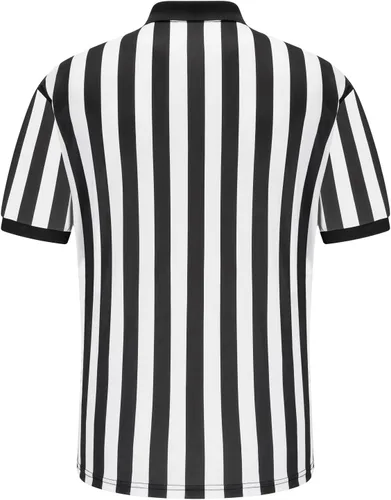 Vista 2 de Referee Shirt for Men, Black Stripe Umpire Jersey, Zipper Basketball, Football, Soccer Ref Uniform