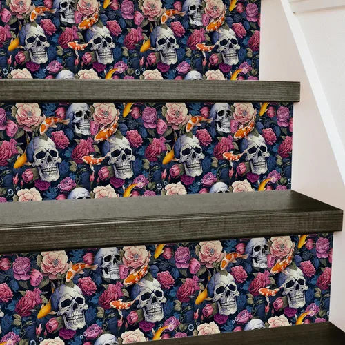 Vista 11 de funlife 7 calcomanías autoadhesivas de papel de contacto para escaleras, calcomanías autoadhesivas para escalones, decoración de oficina en casa