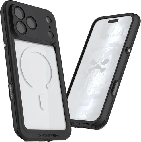 Vista 25 de Ghostek NAUTICAL funda delgada para iPhone 14 Plus a prueba de golpes impermeable con protector de pantalla y imán MagSafe con carga inalámbrica