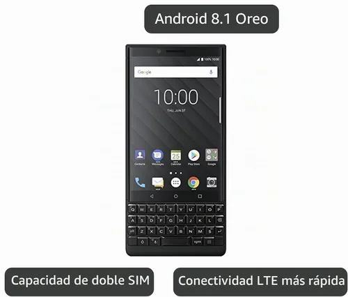 Vista 3 de BlackBerry KEY2 Negro Desbloqueado Smartphone Android (AT&T/T-Mobile) 4G LTE, 64GB