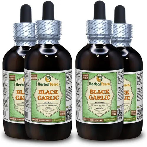 Vista 8 de Herbal Terra LLC Extracto líquido de bulbo seco de ajo negro (Allium Sativum), certificado orgánico, 2 onzas