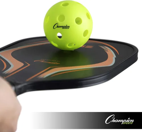 Vista 5 de Champion Sports Juego de bolas de pickleball moldeadas para exteriores Roto