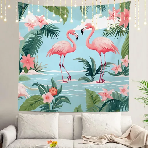 Vista 68 de Shrahala Peaceful Retreat Charming Abode Tapestry, Verdant Landscape Water Wall Hanging Hd Print Polyester Backdrop For Dorm Room Bedroom 30 X 40 In