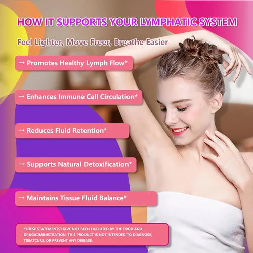 Vista 3 de Gotas de drenaje linfático liposomal, soporte linfático orgánico 11 en 1 con trébol rojo, equinácea, saúco, raíz de bardana para limpieza linfática