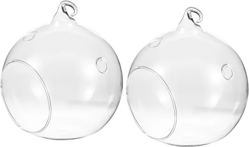 Vista 10 de 2 piezas de botella ecológica soporte para plantas de aire colgante globo terrario planta colgante terrario globo colgante terrario planta de aire