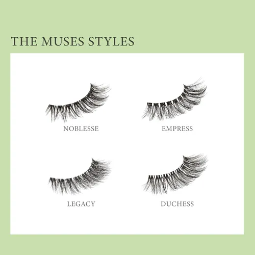 Vista 3 de KISS - Pestañas postizas de la colección Lash Couture The Muses, “Duquesa”, 16mm, negras, onduladas, hechas a mano, seda sintética refinada, banda
