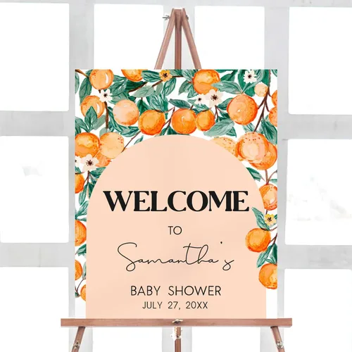 Vista 6 de Letrero de bienvenida para baby shower, personalizable, tema Berry Sweet, varios tamaños