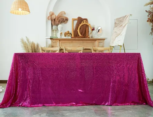 Vista 43 de Mantel de lentejuelas de 60 x 102 pulgadas, azul bebé, para boda, fiesta, despedida de soltera, rectangular
