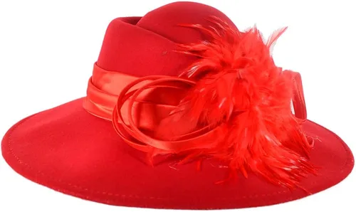 Vista 3 de VECRY Sombrero de fiesta formal británico 100 lana de fieltro para cóctel 100 lana
