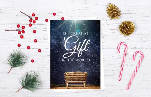 Vista 2 de JBH Creations - Tarjeta de Navidad religiosa del mayor regalo - Paquete de 24