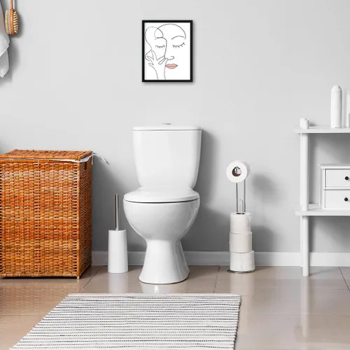 Vista 5 de Merrleem Lienzo decorativo para pared de baño, decoración humorística de baño de mal olor, divertido póster de pared para inodoro