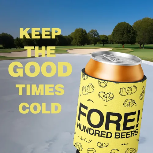 Vista 2 de Shanker Golf Juego de enfriadores de latas de cerveza – Divertidos enfriadores de latas para golf – Paquete de 6 enfriadores de latas de neopreno