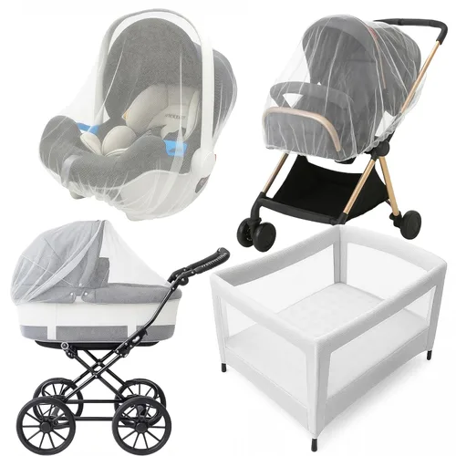Vista 7 de Enovoe Mosquitera para cochecito, moisés, cuna, cubierta de mosquitera azul para bebés, para corrales, Pack N Plays, Mini cuna