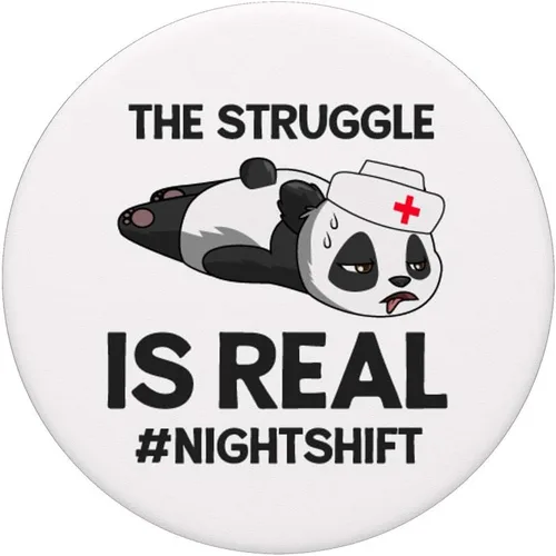 Vista 3 de Funny Nightshift Nurse PopSockets Grip for Late Shift Nurses - PopSockets Grip and Stand for Phones and Tablets