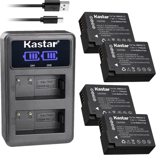 Vista 7 de Kastar DMW-BLC12 LED2 Cargador de batería USB compatible con Panasonic DMW-BLC12 DMW-BLC12E DMW-BLC12GK DMW-BLC12PP Batería, Panasonic DE-A79