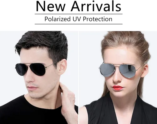 Vista 2 de Ziwanule Polarized Sunglasses for MenWomen Metal Mens Aviator Sunglasses Driving Sun Glasses
