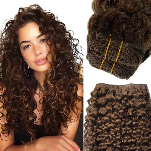 Vista 12 de Extensiones de cabello humano real, balayage, color castaño ceniza a rubio miel, extensiones de cabello humano con reflejos, 14 pulgadas, 2.82 oz