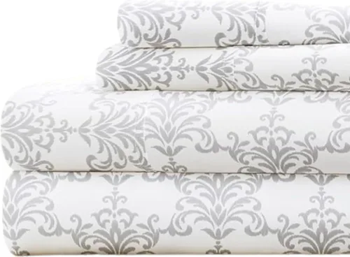 Vista 82 de Linen Market Juego de sábanas de 4 piezas tamaño matrimonial (gris claro cambray) – Duerme mejor que nunca con estas sábanas ultrasuaves y Cambray