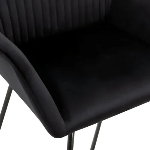 Vista 6 de Dining Chairs Set of 2, Black Velvet Upholstered Kitchen Chairs, Modern Design for Dining Room, Comfortable Seating, Easy Assembly