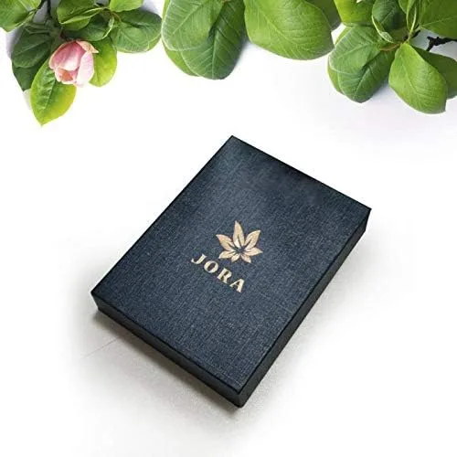 Vista 5 de JORA Aretes redondos de oro de 14 quilates con perlas cultivadas de agua dulce blanca para mujer, calidad AAAA