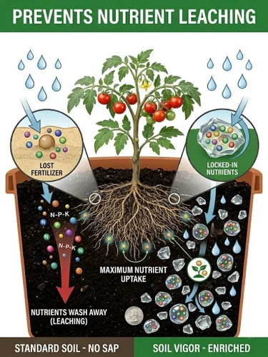 Vista 11 de Cristales de almacenamiento de agua (1 libra) – Hidrogel de polímero súper absorbente para jardines, césped y plantas en maceta, reduce el riego