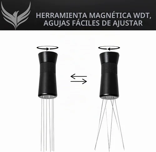 Vista 3 de WDT Tool - Herramienta de distribución de agitador de espresso, distribuidor de aguja de café ajustable de 0.25mm y 0.4mm/Accesorios para máquina