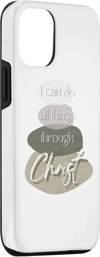 Vista 3 de Funda para iPhone 15 Christian I Can Do All Things Through Christ with Cairn