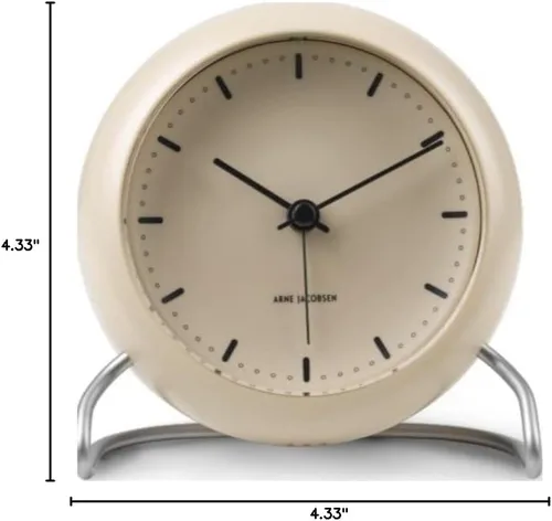 Vista 4 de Arne Jacobsen Reloj de mesa, beige, 4.3 in